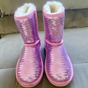 Like New Pink Sequined Uggs, Size 1